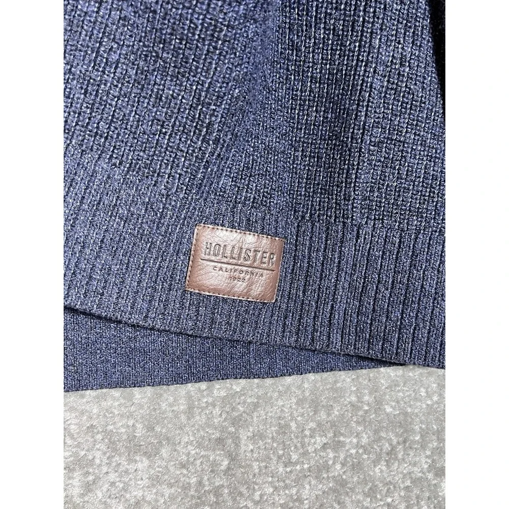 Hollister Ombre Knit Shawl Collar Cardigan Mens Size Large Blue Gray Grandpacore